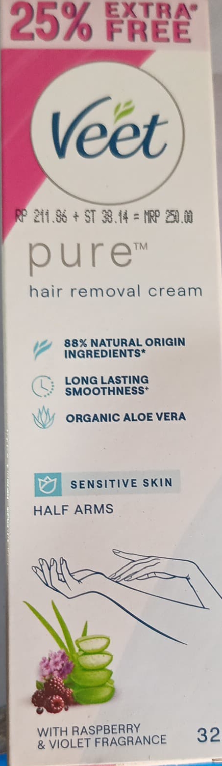 Veet hair removal cream tube 